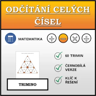 Trimino: Odčítání celých čísel