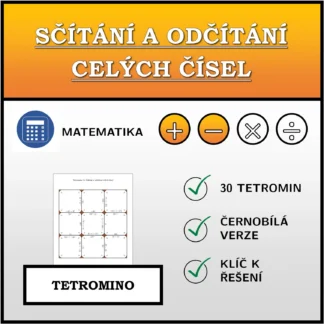 Tetromino: Sčítání a odčítání celých čísel