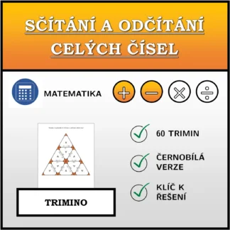 Trimino: Sčítání a odčítání celých čísel