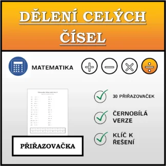 Přiřazovačka: Dělení celých čísel