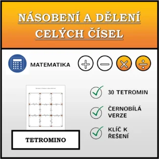 Tetromino: Násobení a dělení celých čísel
