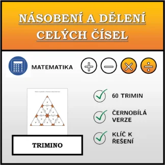 Trimino: Násobení a dělení celých čísel