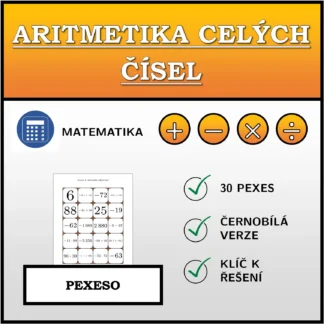 Pexeso: Aritmetika celých čísel