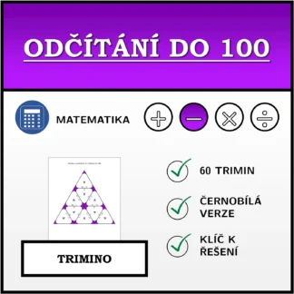 Trimino: Odčítání do 100
