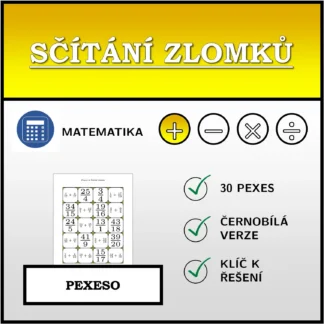 Pexeso: Sčítání zlomků