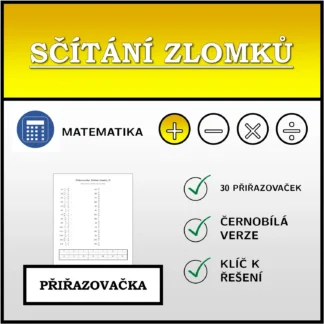 Přiřazovačka: Sčítání zlomků