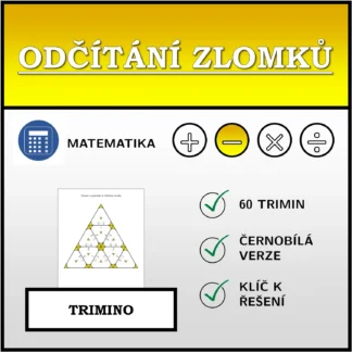 Trimino: Odčítání zlomků
