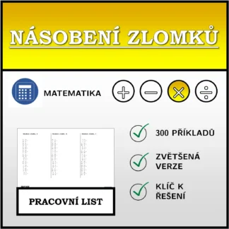 Pracovní list: Násobení zlomků