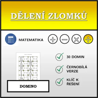 Domino: Dělení zlomků