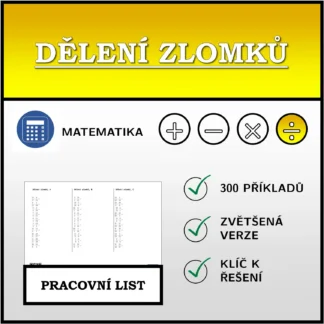 Pracovní list: Dělení zlomků