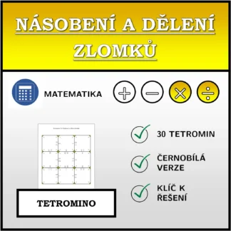 Tetromino: Násobení a dělení zlomků