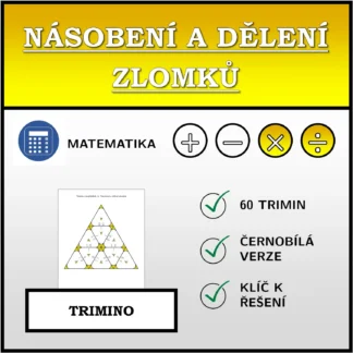 Trimino: Násobení a dělení zlomků