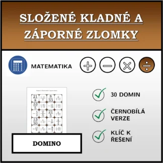 Domino: Složené kladné a záporné zlomky