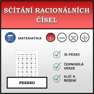 Pexeso: Sčítání racionálních čísel