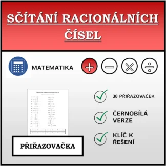Přiřazovačka: Sčítání racionálních čísel