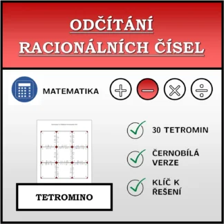 Tetromino: Odčítání racionálních čísel