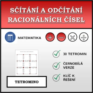 Tetromino: Sčítání a odčítání racionálních čísel