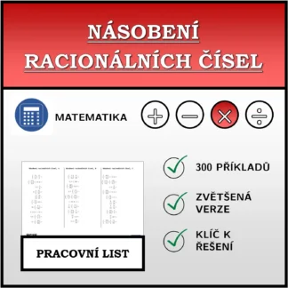 Pracovní list: Násobení racionálních čísel