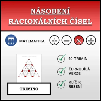 Trimino: Násobení racionálních čísel