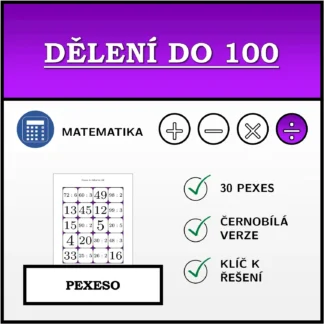 Pexeso: Dělení do 100