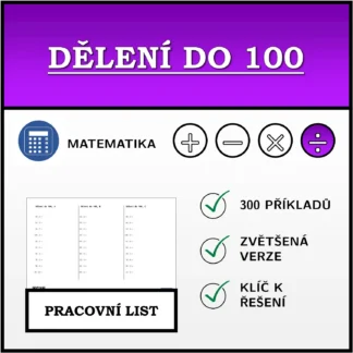 Pracovní list: Dělení do 100