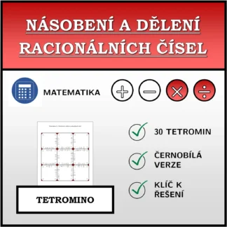 Tetromino: Násobení a dělení racionálních čísel
