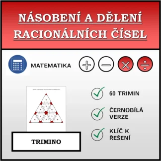 Trimino: Násobení a dělení racionálních čísel