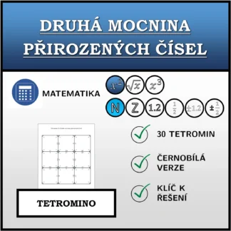 Tetromino: Druhá mocnina přirozených čísel