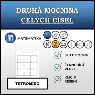 Tetromino: Druhá mocnina celých čísel