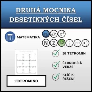 Tetromino: Druhá mocnina desetinných čísel