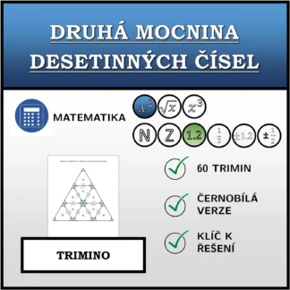 Trimino: Druhá mocnina desetinných čísel