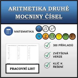 Pracovní list: Aritmetika druhé mocniny čísel