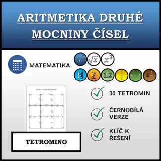Tetromino: Aritmetika druhé mocniny čísel