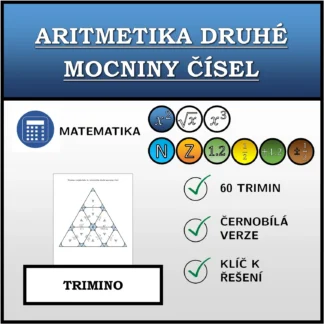 Trimino: Aritmetika druhé mocniny čísel