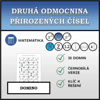 Domino: Druhá odmocnina přirozených čísel
