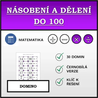 Domino: Násobení a dělení do 100