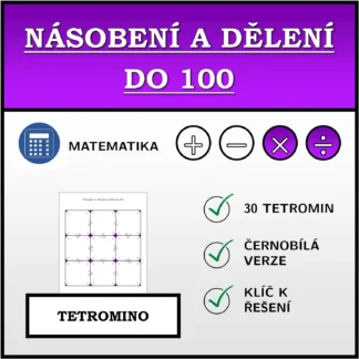Tetromino: Násobení a dělení do 100