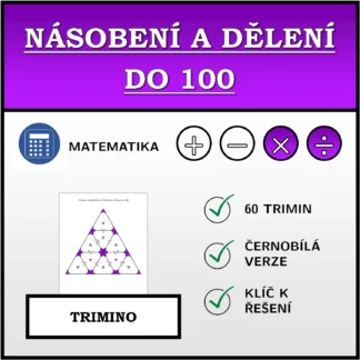 Trimino: Násobení a dělení do 100