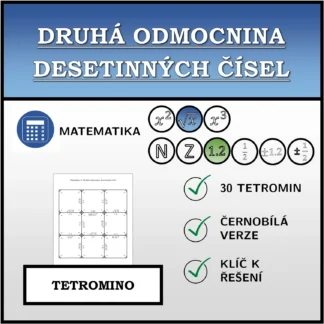 Tetromino: Druhá odmocnina desetinných čísel
