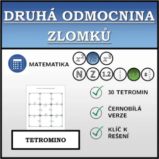 Tetromino: Druhá odmocnina zlomků