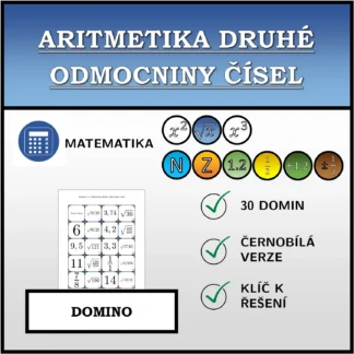 Domino: Aritmetika druhé odmocniny čísel