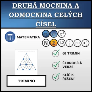 Trimino: Druhá mocnina a odmocnina celých čísel